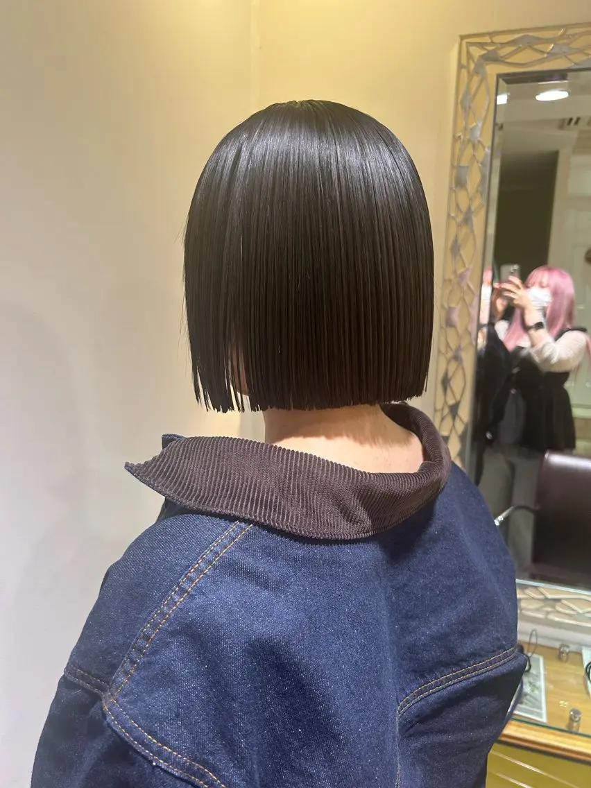 切りっぱなしボブの写真