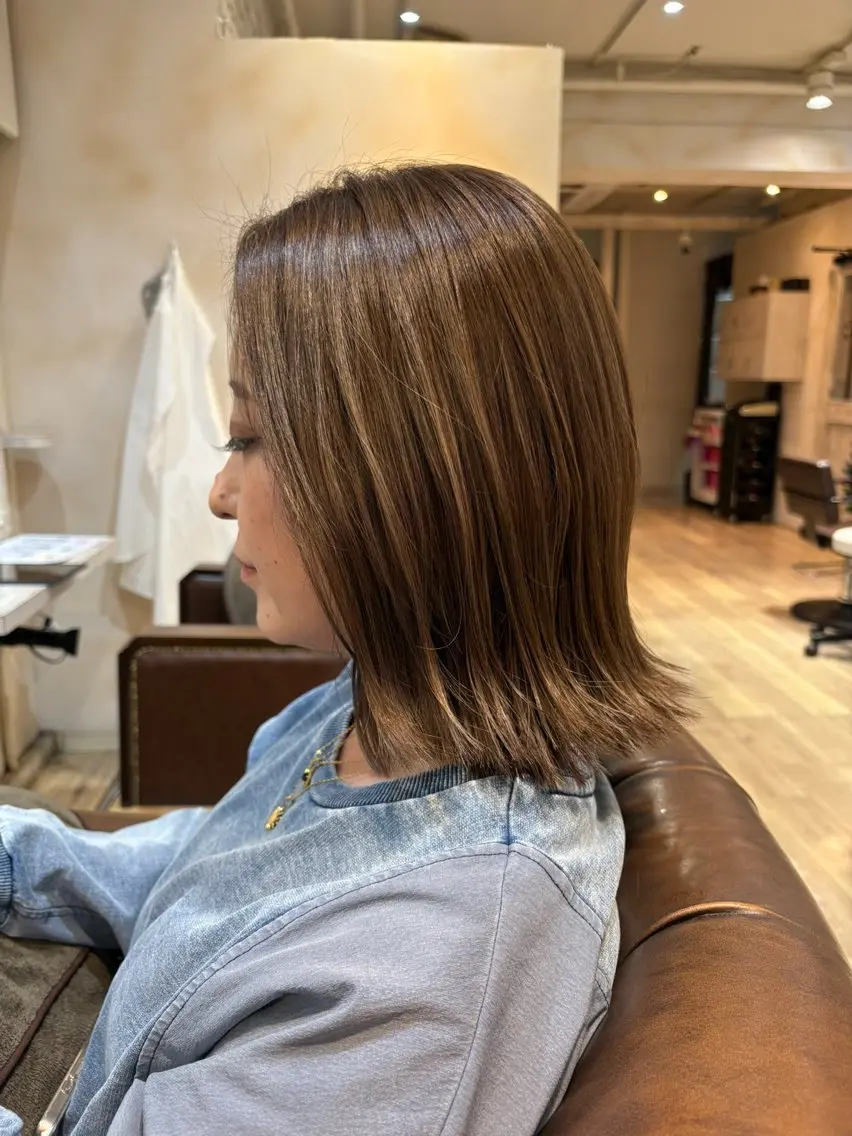 ミディアム カラー カット Keita 白髪ぼかしのヘアスタイル