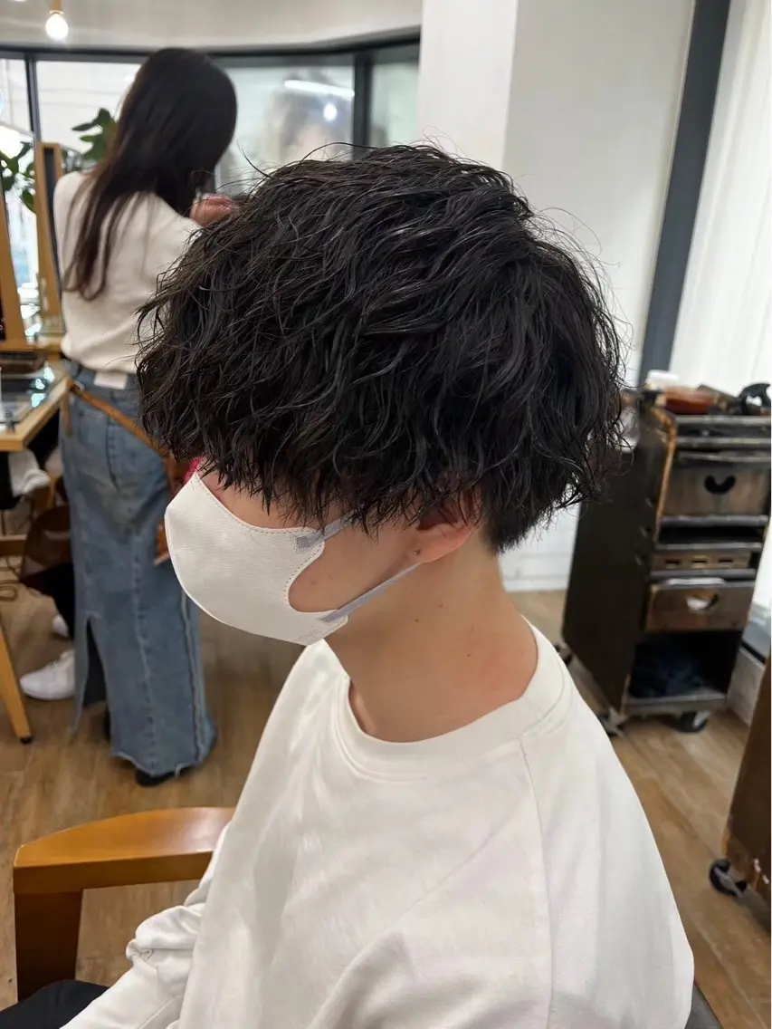 ショート パーマ メンズ カット パーマ ウルフカット/パーマ Mayo🌛🌀のヘアスタイル