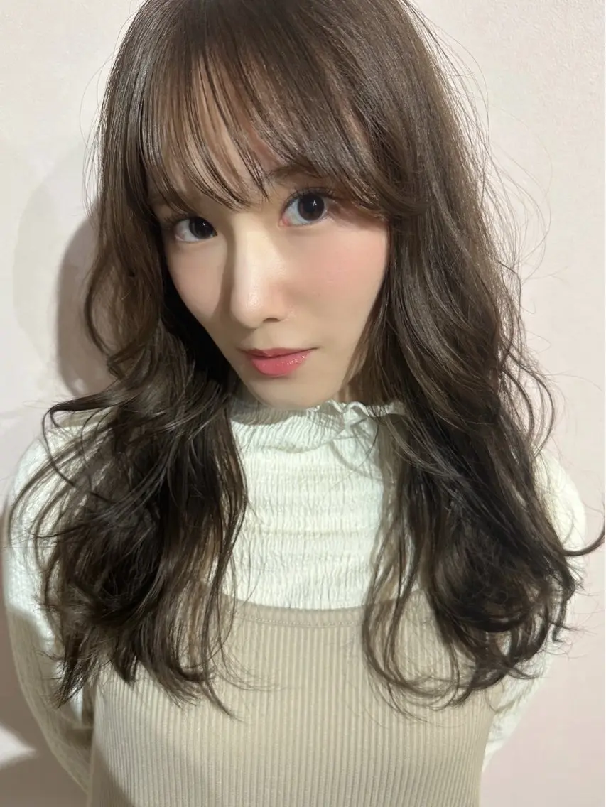 セミロング カラー miri髪質改善 久留米/韓国のヘアスタイル