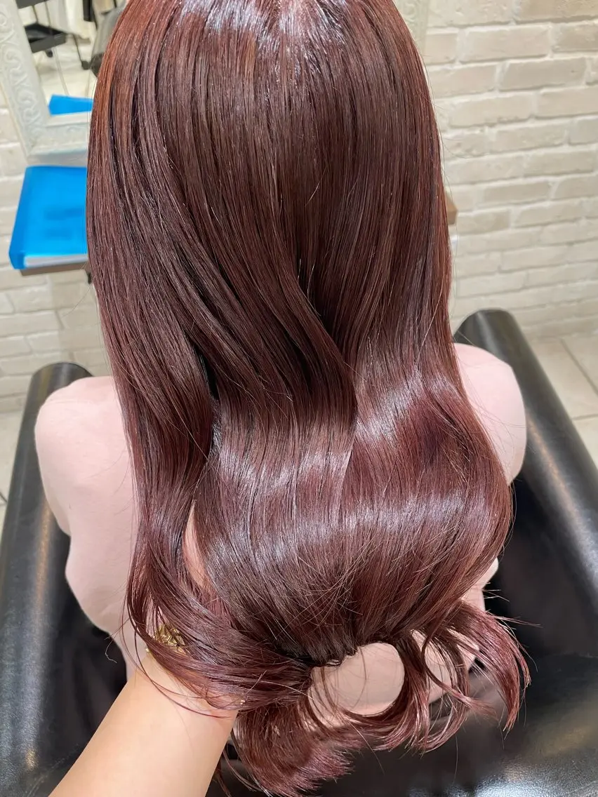 カラー ブラウンカラー ピンクカラー ヘアカラー トリートメント 🌼 misaki 🌼のヘアスタイル