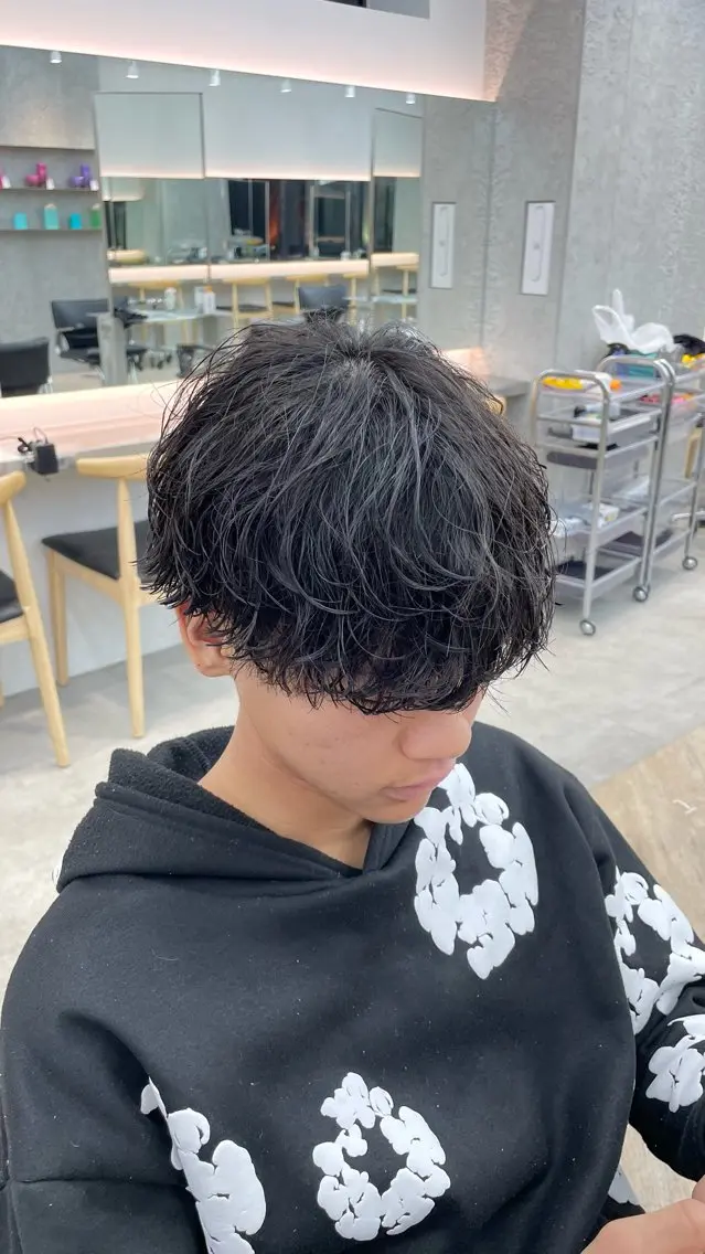ショート パーマ メンズ カット パーマ SENTA✨メンズ パーマ✨fifth栄のヘアスタイル