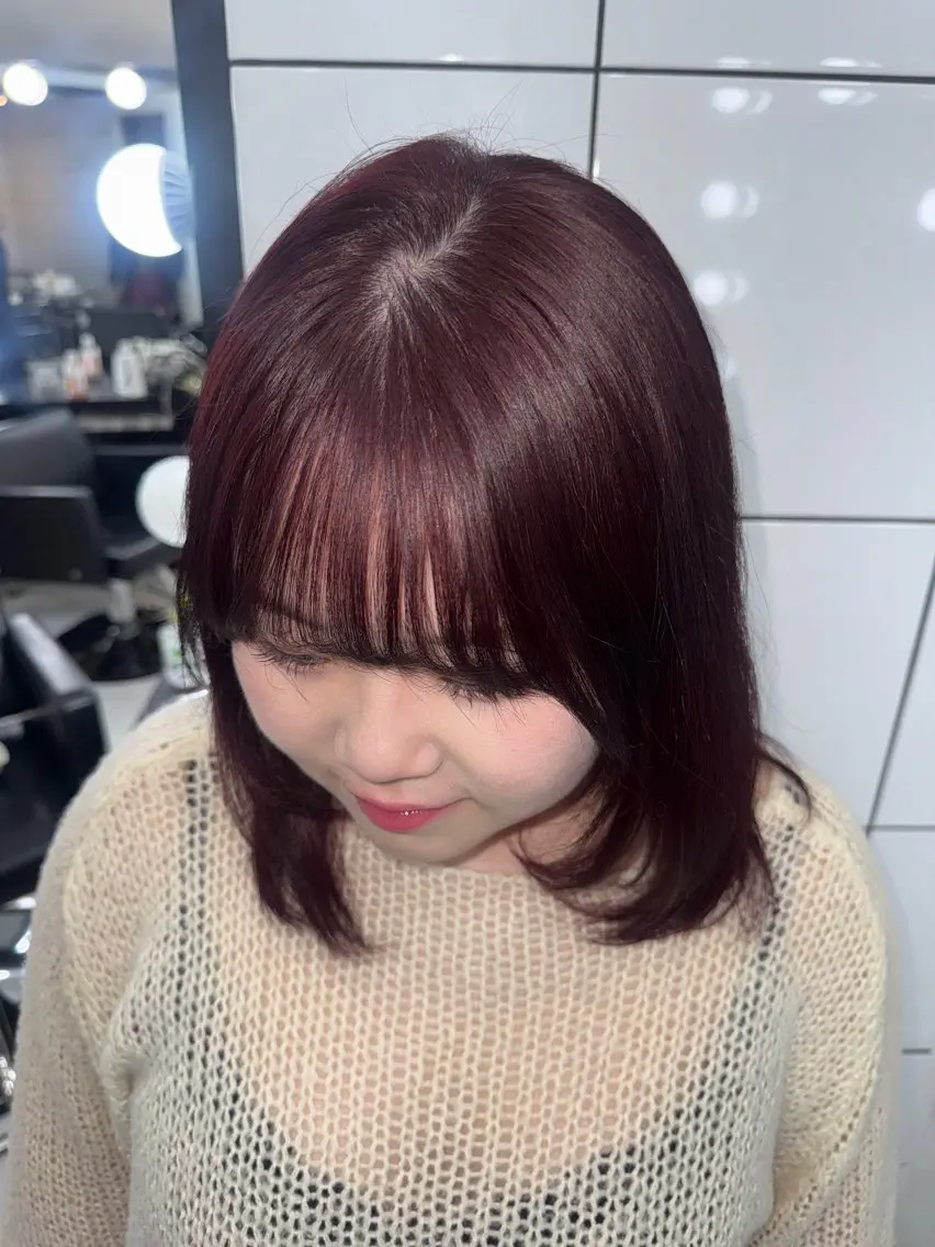ミディアム カラー ヘアアレンジ minto/ パーマモデル募集中のヘアスタイル