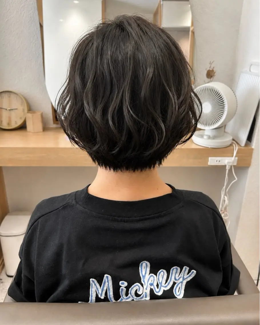 ショート 縮毛矯正 カット トリートメント ヘッドスパ 久木原 ゆりのヘアスタイル