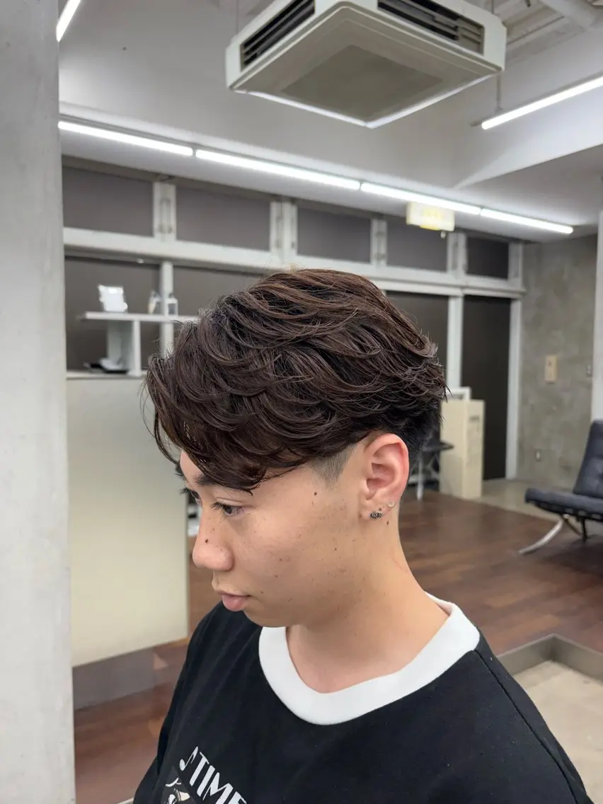 パーマ メンズ カット パーマ 石丸 翼のヘアスタイル