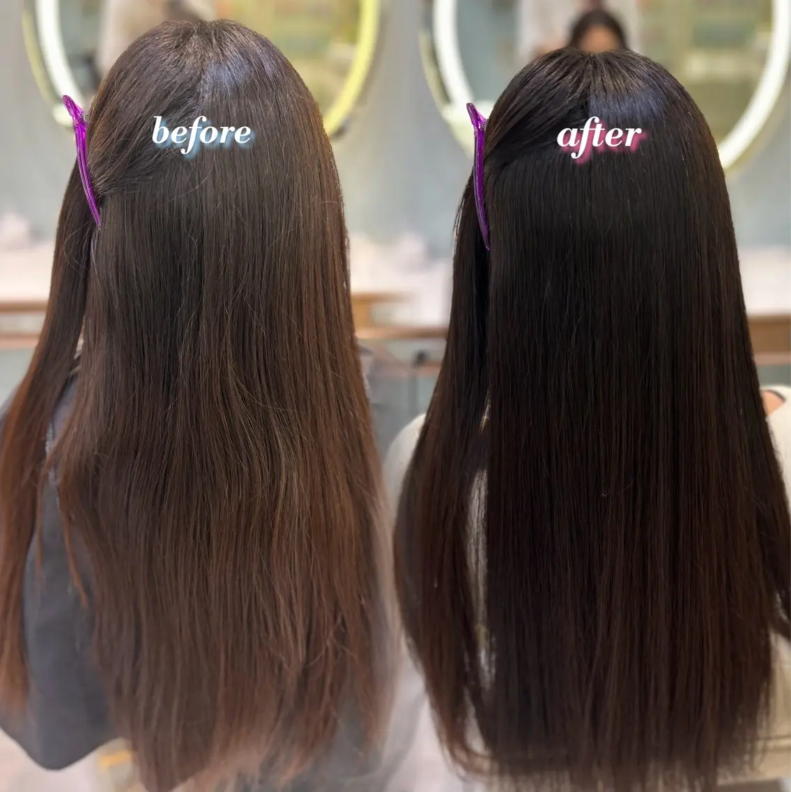 ロング 縮毛矯正 暖色⌇縮毛矯正⌇ 𝐀𝐤𝐚𝐫𝐢のヘアスタイル