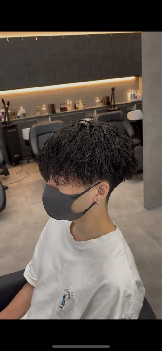 ショート パーマ ヘアアレンジ メンズ カット パーマ 【札幌メンズ特化】 🔥RIKU🔥のヘアスタイル