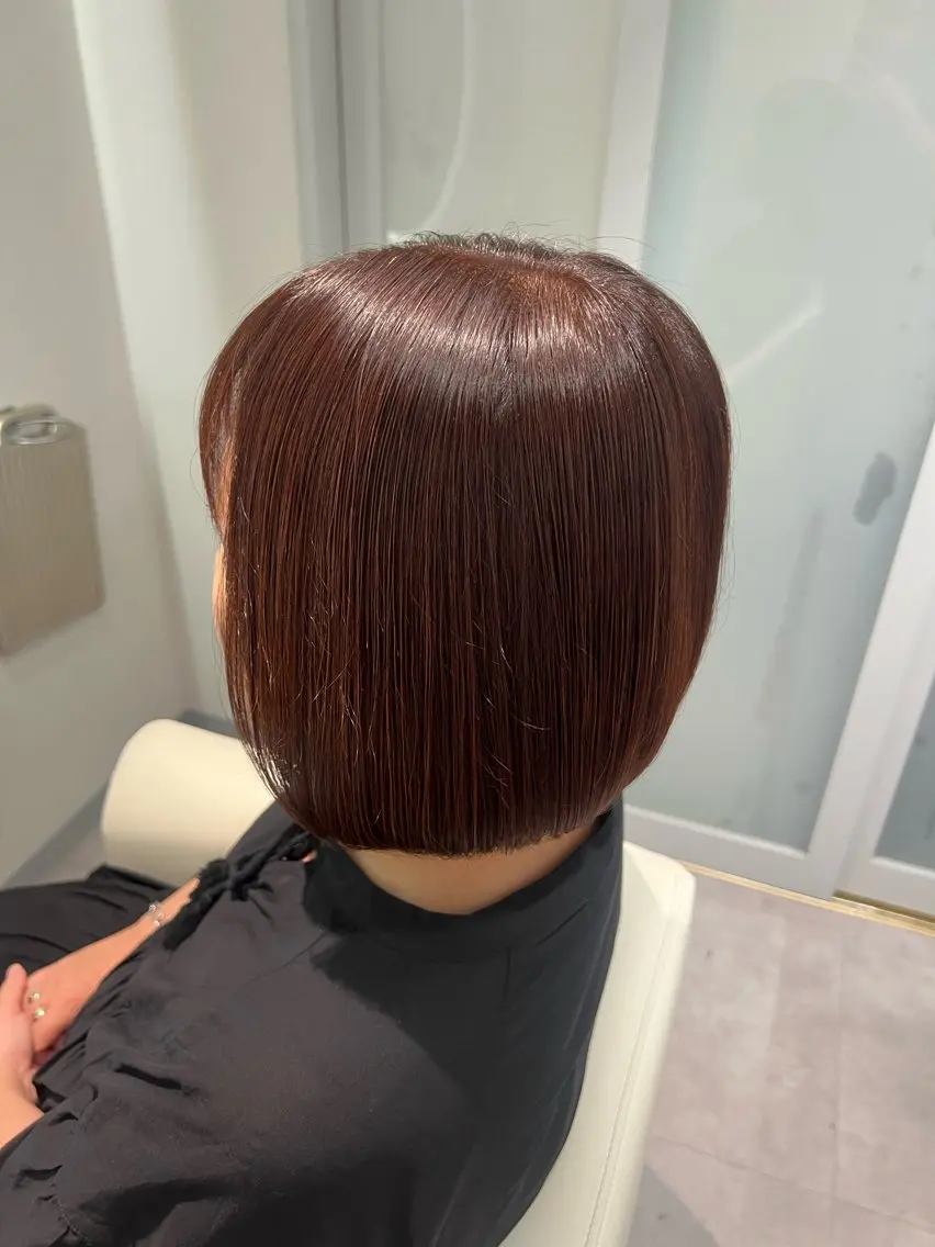 ショート カラー オレンジ ヘアカラー 西川 凜のヘアスタイル