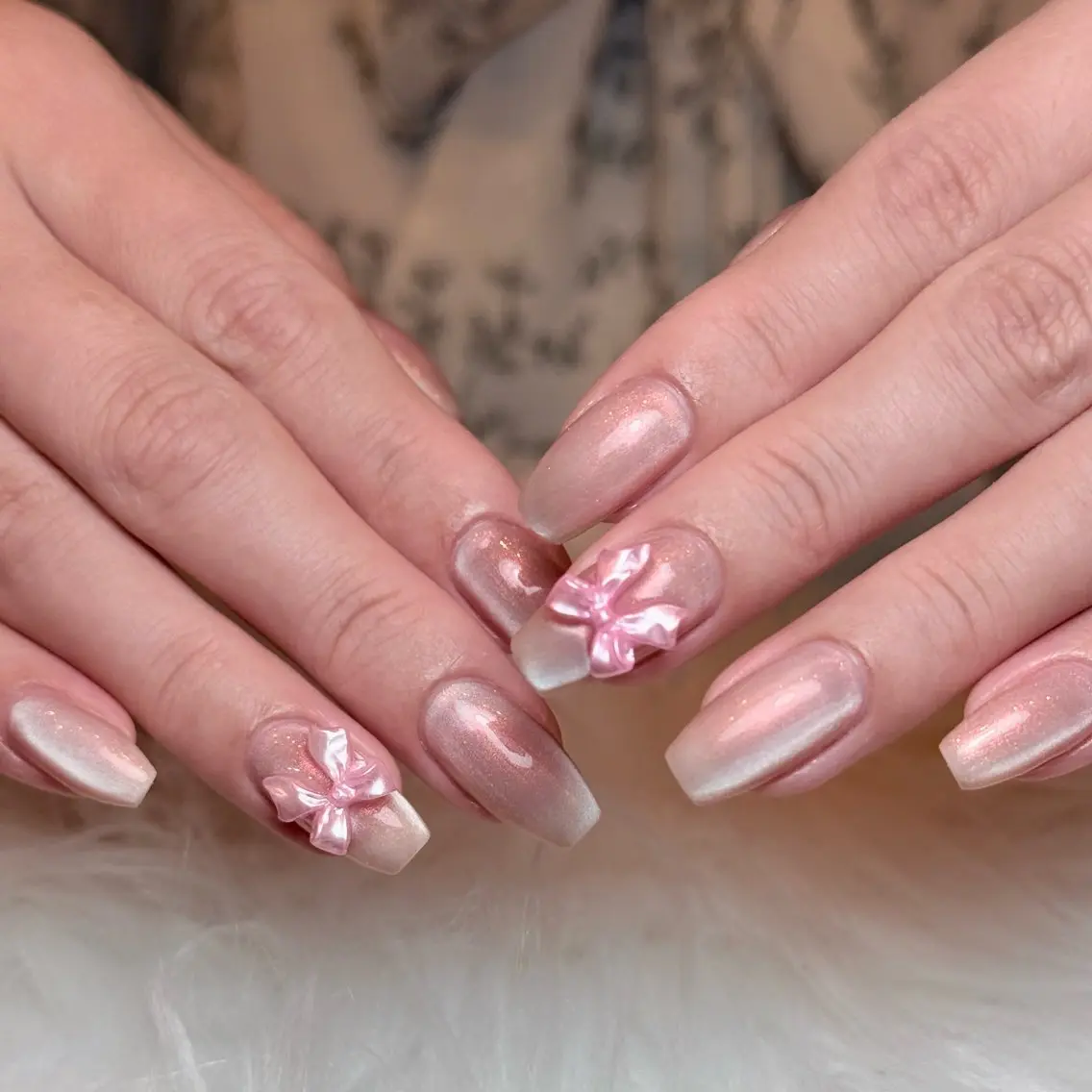 ネイル チークネイル ドット フレンチネイル グラデーション ハート Nihonthy Nail 新宿のネイルデザイン