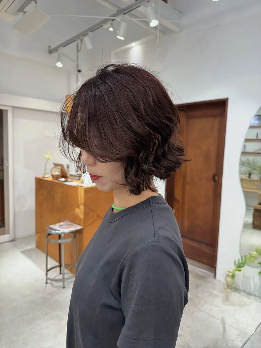 ショート カラー ヘアカラー カラーモデル募集 岩井綺良のヘアスタイル