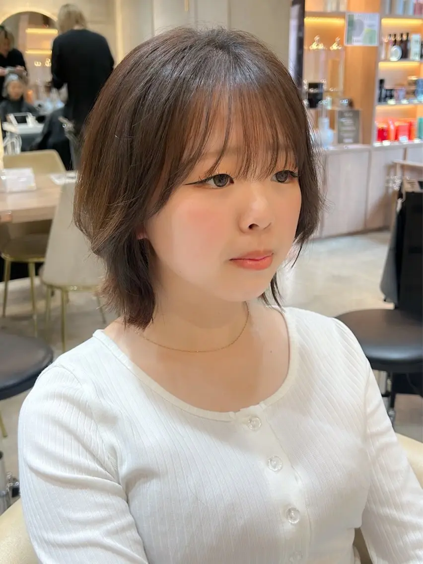 ショート くびれヘア くびれレイヤー レイヤーカット ハッシュカット/韓国 レイヤー/カハナのヘアスタイル