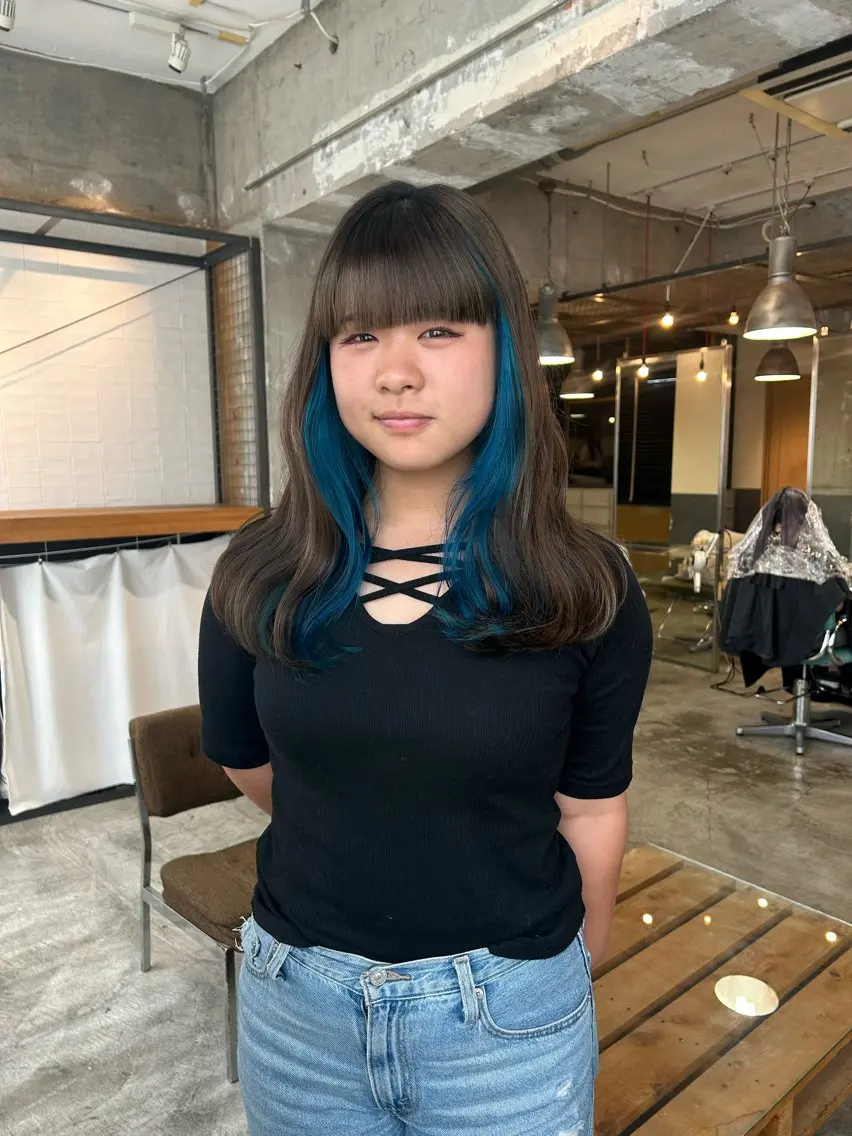ロング カラー ブリーチ ヘアカラー keen 立川のヘアスタイル