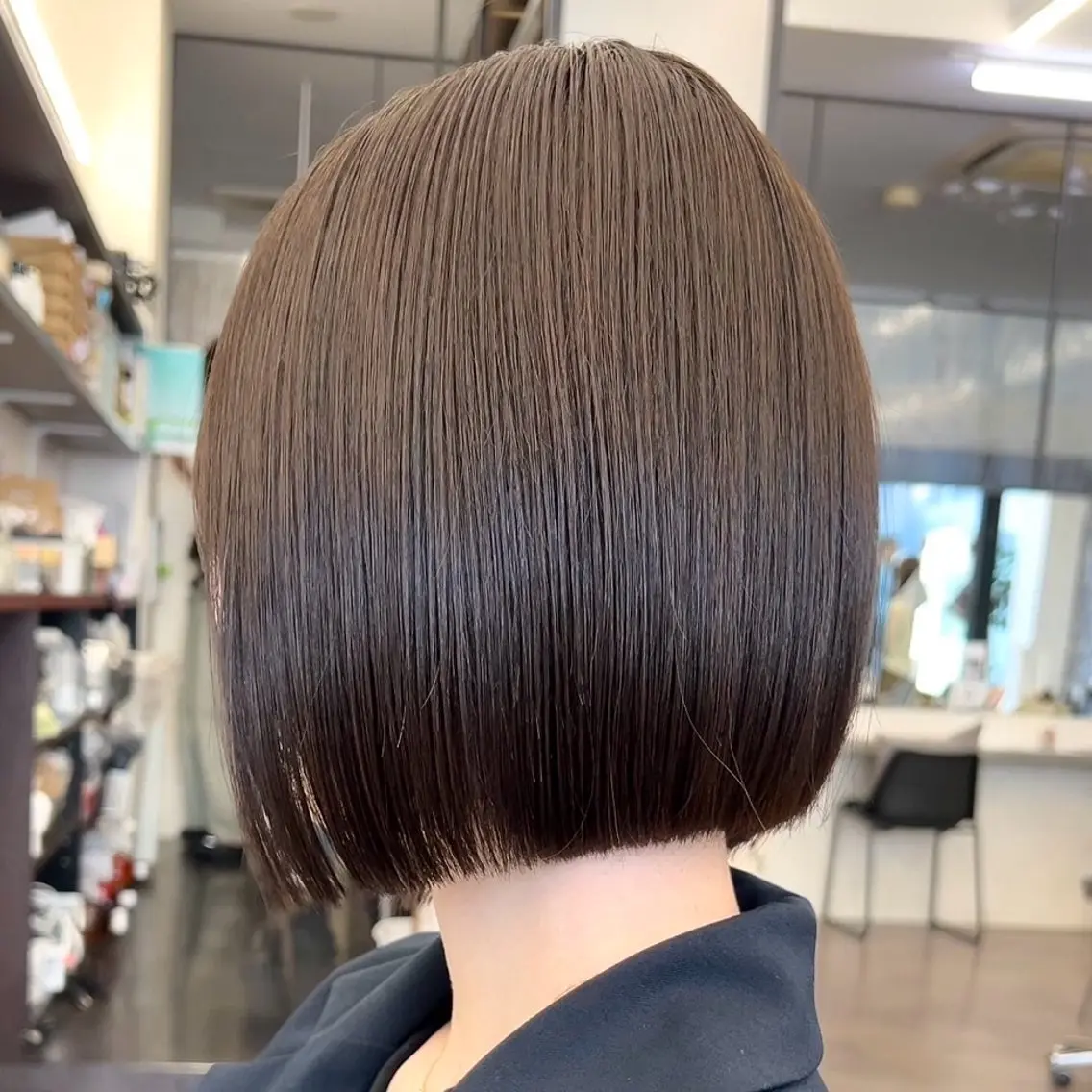 乾かすだけでまとまる‼️ボブカット+うる艶美髪になれる✨髪質改善カラーの写真