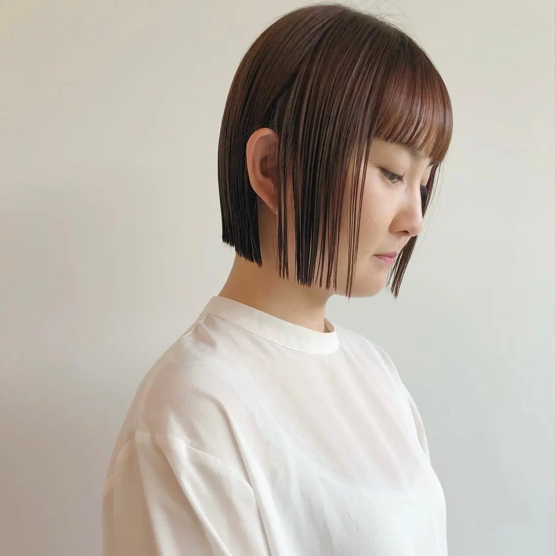 ショート カラー ボブ カット ヘアカラー トリートメント 角田 翔太郎のヘアスタイル
