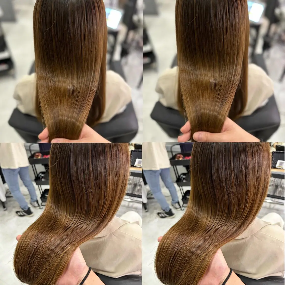 セミロング カラー カット ヘアカラー トリートメント 髪質改善×矯正🫧 韓国ヘアasamiのヘアスタイル
