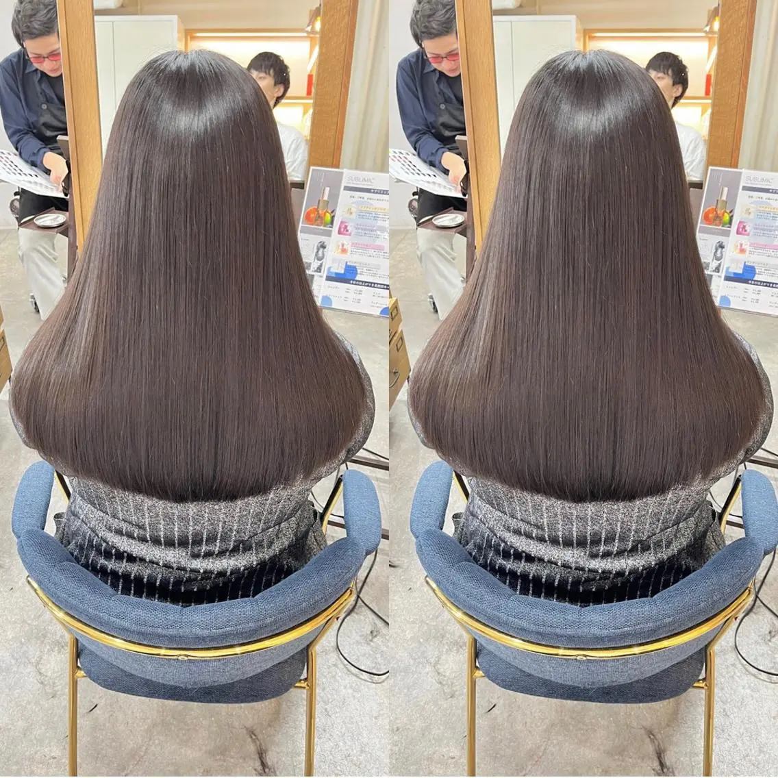 ロング ヘアカラー トリートメント 韓国ヘア/ 髪質改善特化谷名勇輝のヘアスタイル