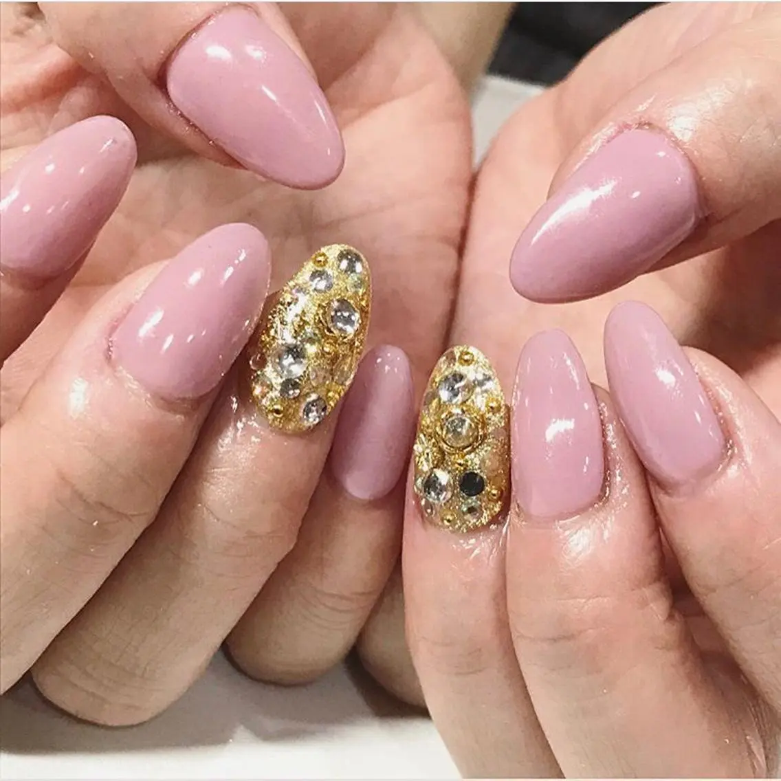 ネイル 渋谷／チップ長さ出し 👑アプレgel-xのネイルデザイン