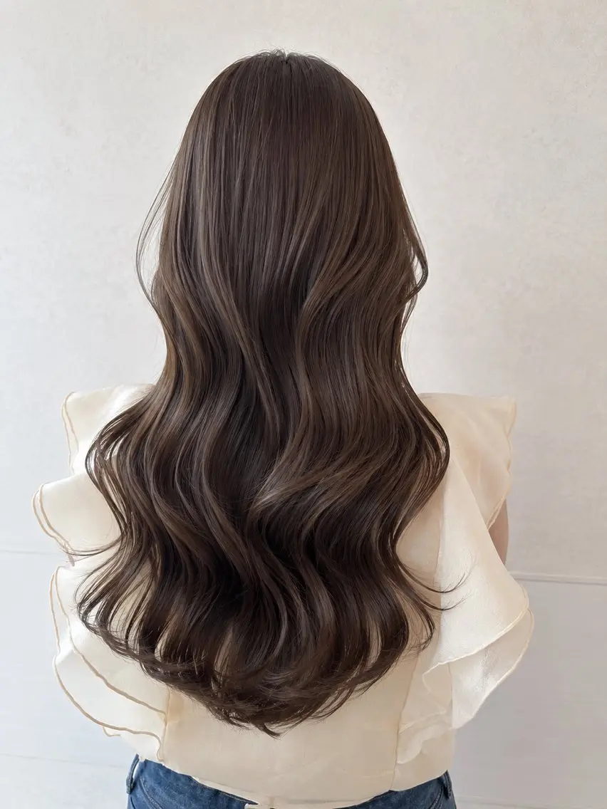 ロング カット ヘアカラー トリートメント 空きあり🩷🩷 レイヤースタイル🥰のヘアスタイル