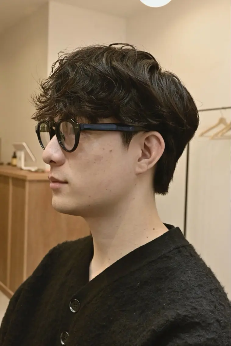 ショート パーマ メンズ カット パーマ 津山幸次郎 大阪福島/メンズのヘアスタイル