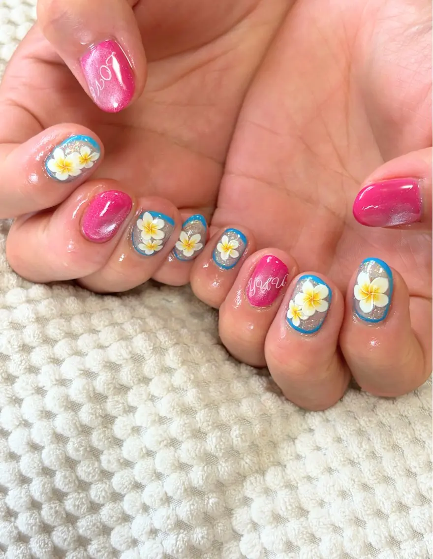 ネイル ジェルネイル キラキラネイル マグネットネイル 持ち込み ニュアンスネイル ハンドネイル tamu nail 金町のネイルデザイン