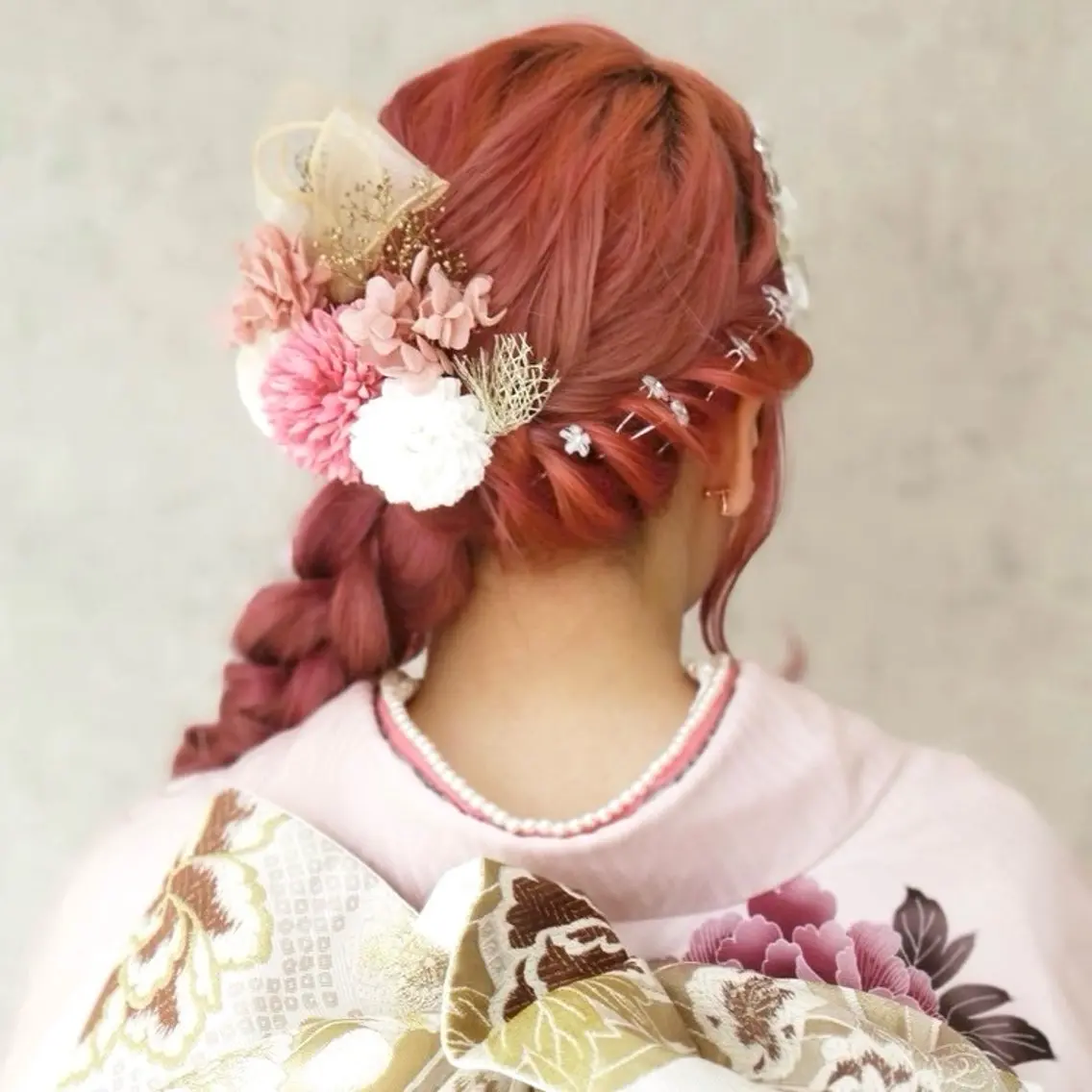 セミロング ヘアアレンジ 成人式 ヘアセット 🌻あいり merci.🌻のヘアスタイル