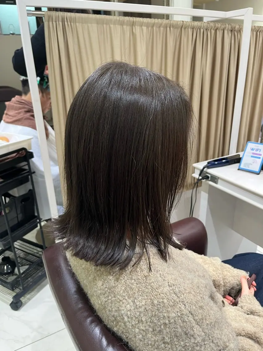 ミディアム カラー カット ヘアカラー 佐々木 拓海のヘアスタイル