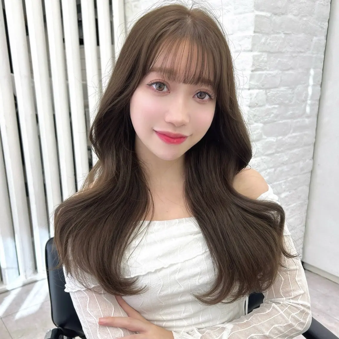ロング カラー カット ヘアカラー トリートメント 透明感カラー 古山 結季🌙🖤のヘアスタイル