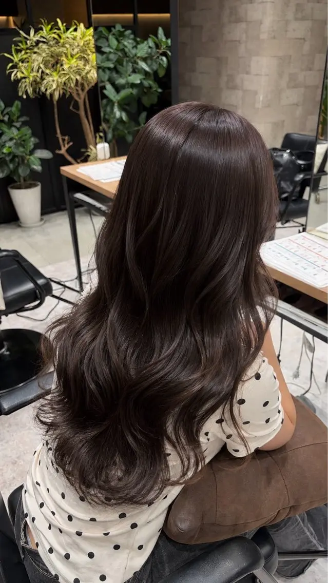 ロング カラー ブラウンカラー 透明感カラー ココアブラウン ヘアカラー The C 海老名 まこ🎀のヘアスタイル