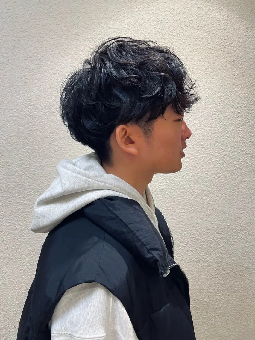 パーマ メンズ カット パーマ トリートメント 新規再来率No.1 金山/メンズパーマのヘアスタイル