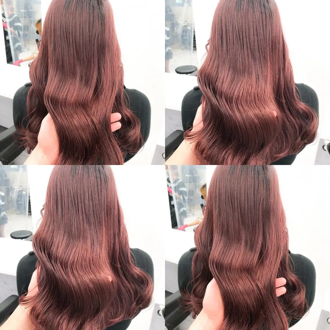 セミロング カラー カット ヘアカラー ハイトーン×レイヤー カットTAKUMIのヘアスタイル
