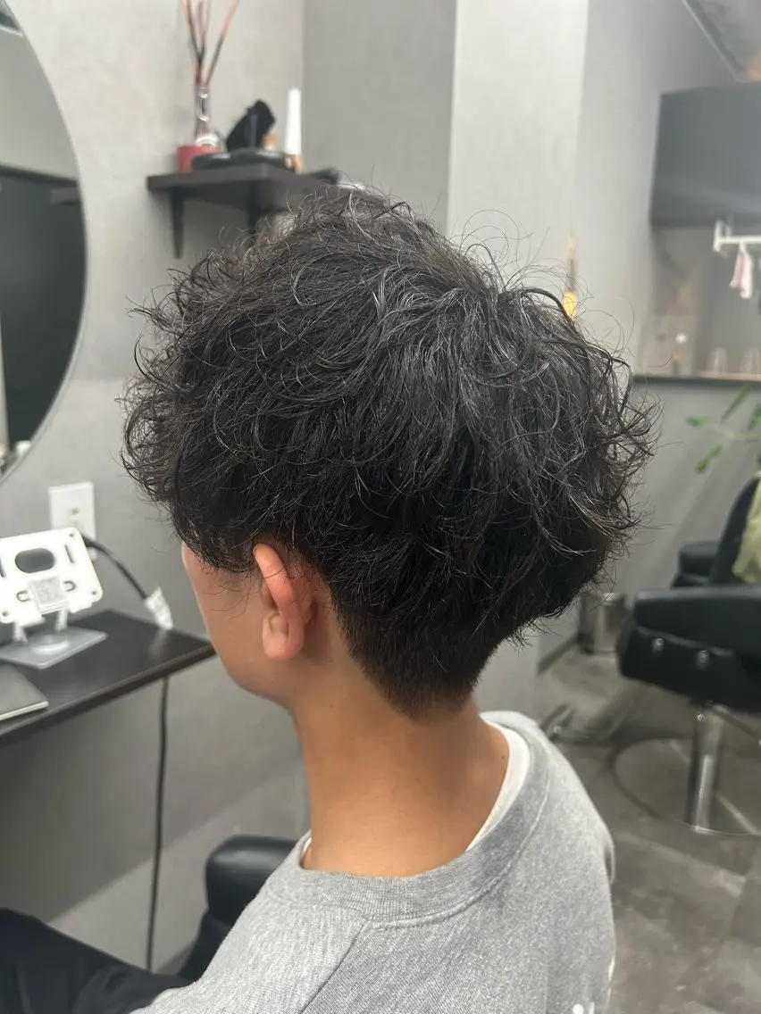 ミディアム パーマ メンズ カット パーマ ♦️お任せ美容師♦️ ★ヤマフジ★のヘアスタイル