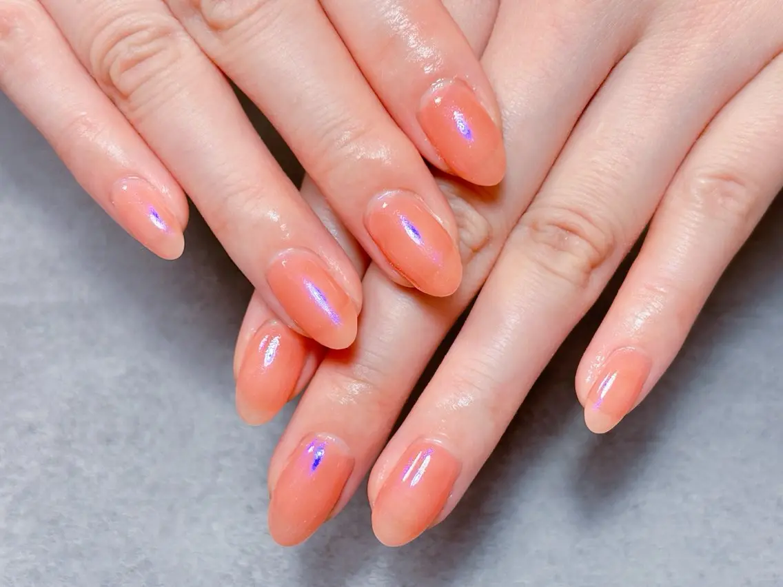 ネイル アートネイル オーロラネイル 桜ネイル フラワーネイル マグネットネイル ハンドネイル ハンドケア 💫ゆか_ Nailartistのネイルデザイン