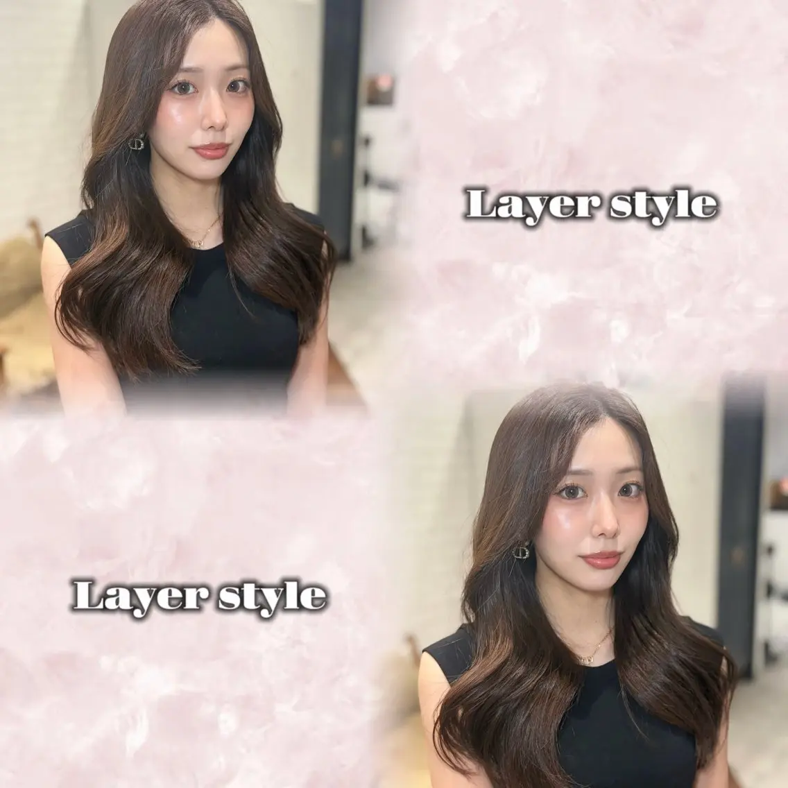 ロング カラー ブラウンカラー くびれヘア レイヤーカット カット ヘアカラー トリートメント りほ/似合わせカット /レイヤーカットのヘアスタイル