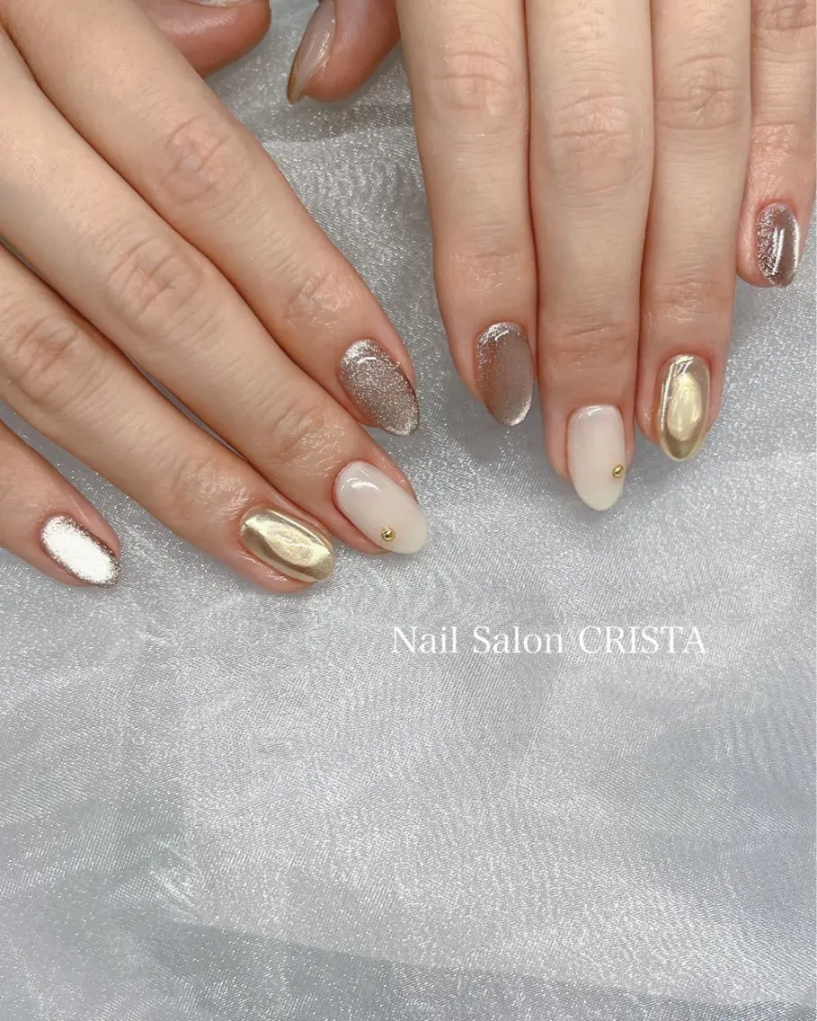 ネイル ニュアンスネイル ハンドネイル CRISTA 🫧ヒナタのネイルデザイン