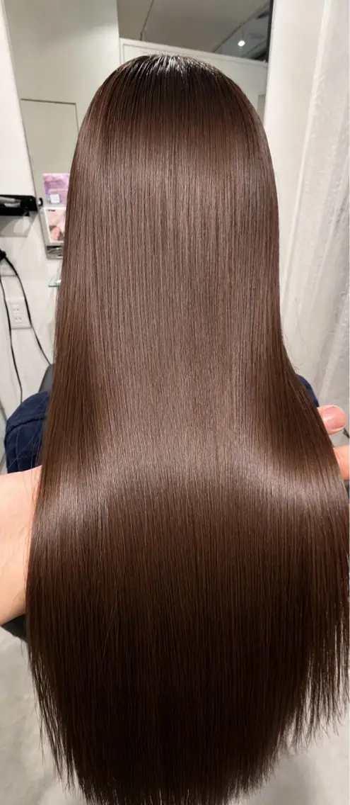 ロング カラー ブラウンカラー ショコラブラウン ヘアカラー 縮毛矯正/韓国ヘア AO俊介🌐のヘアスタイル