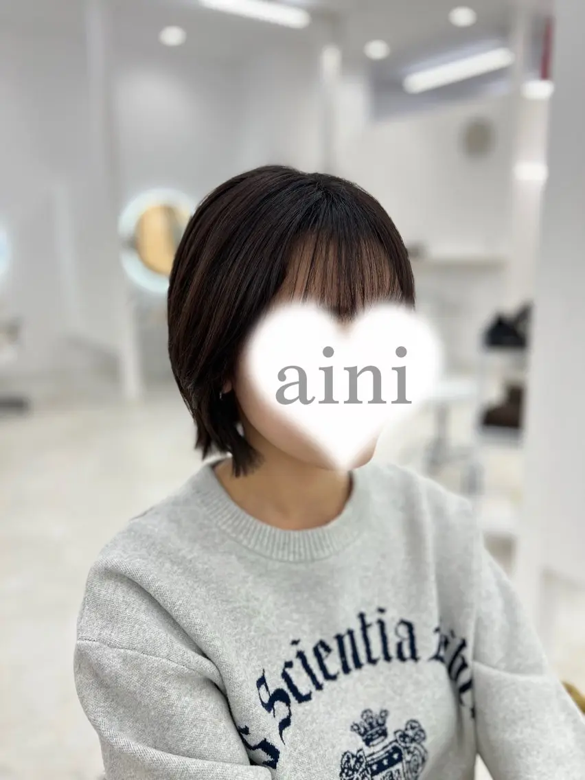 ショート カラー カット ヘアカラー トリートメント ✄﻿aini天王寺 ✄﻿ゆ乃のヘアスタイル