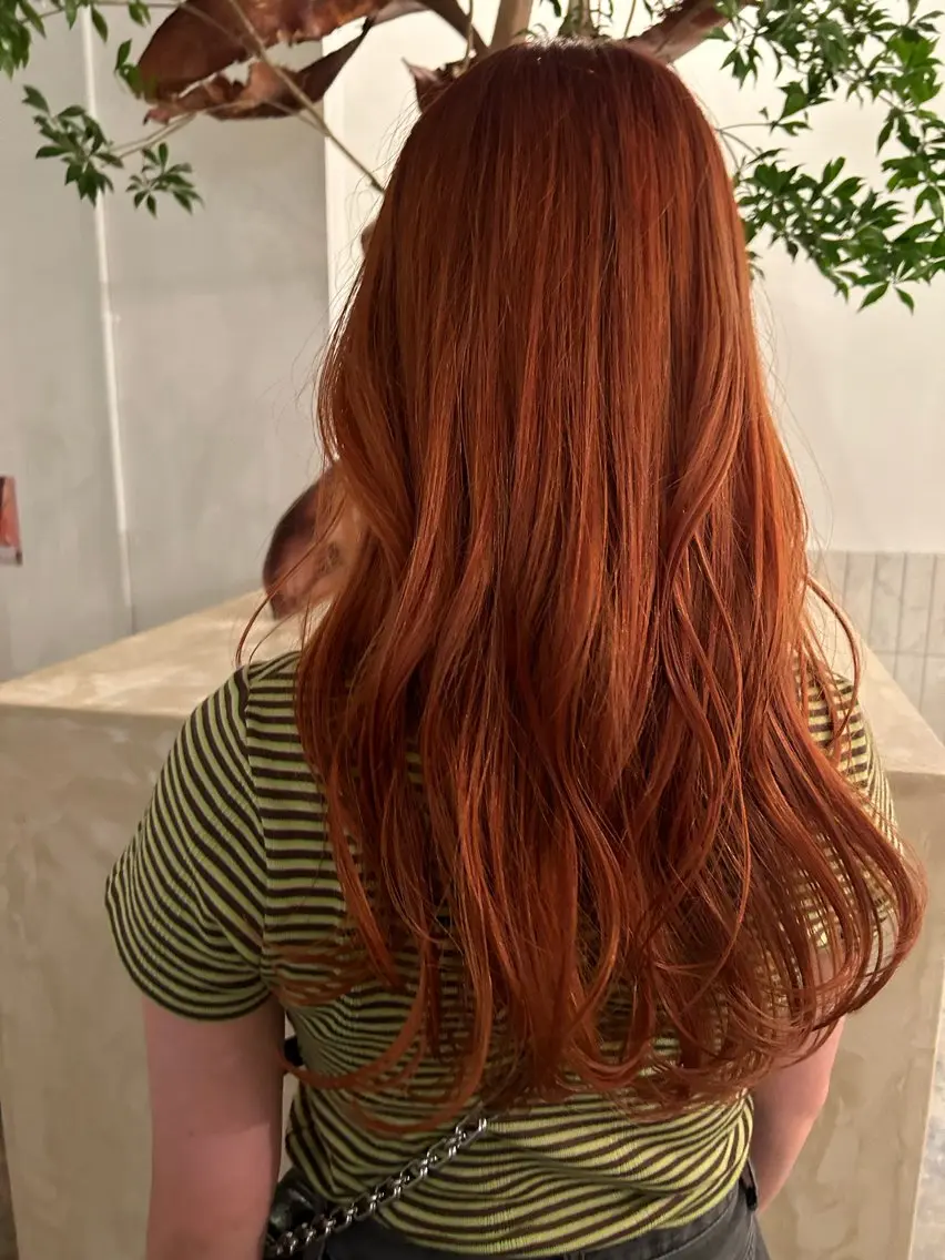 ロング カラー ダブルカラー オレンジ ヘアカラー Terve. 水野 菜々香のヘアスタイル