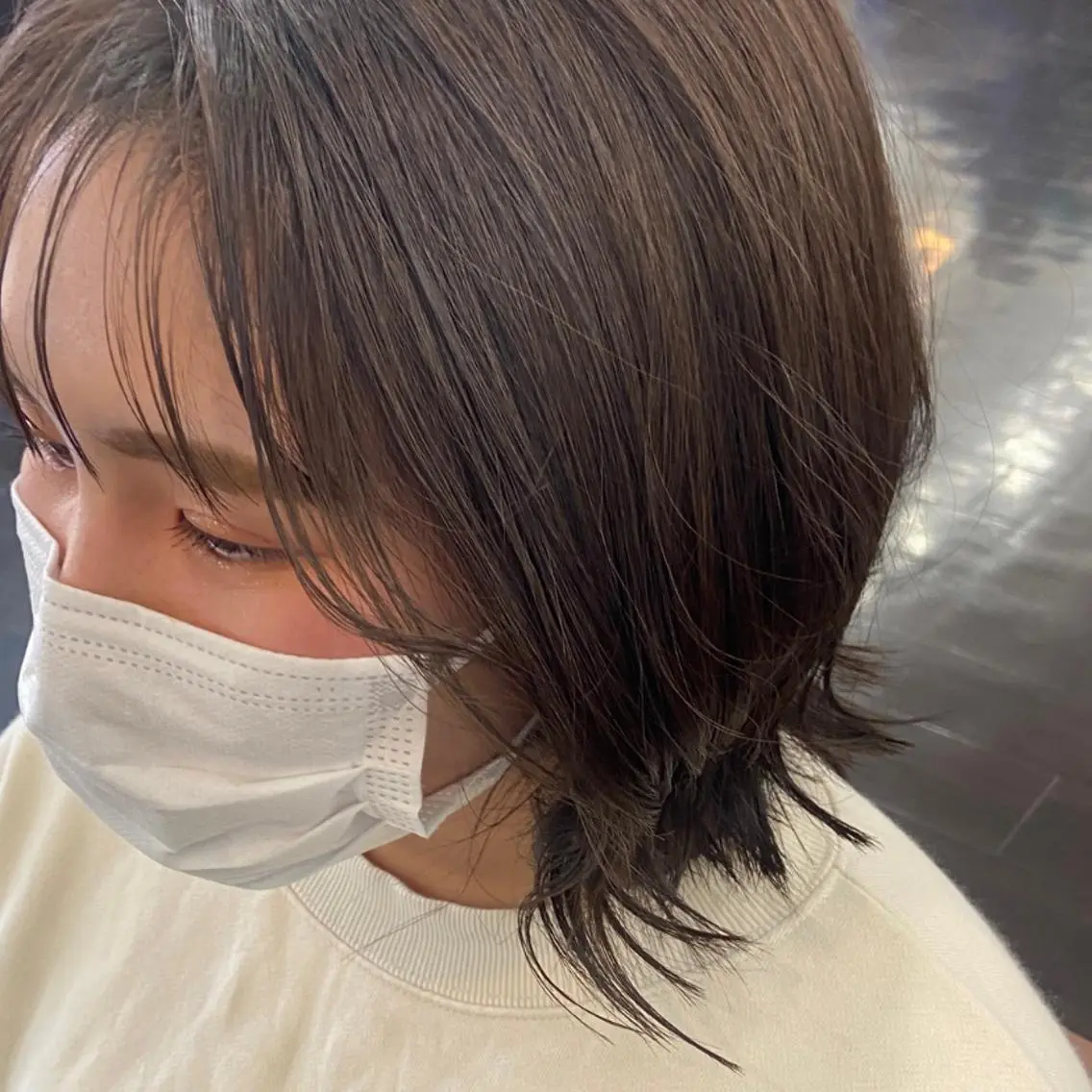 ミディアム カラー パーマ ヘアアレンジ メンズ キッズ ネイル マツエク・マツパ アイブロウ 子どものヘアアレンジ 透明感カラー 眉カラー メンズアイブロウ 髪質改善 久木原 ゆりのヘアスタイル