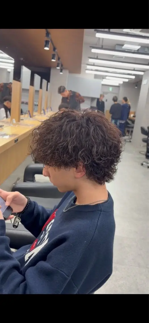 ミディアム カット パーマ 壱昊 ⚡️パーマの玄人⚡️のヘアスタイル