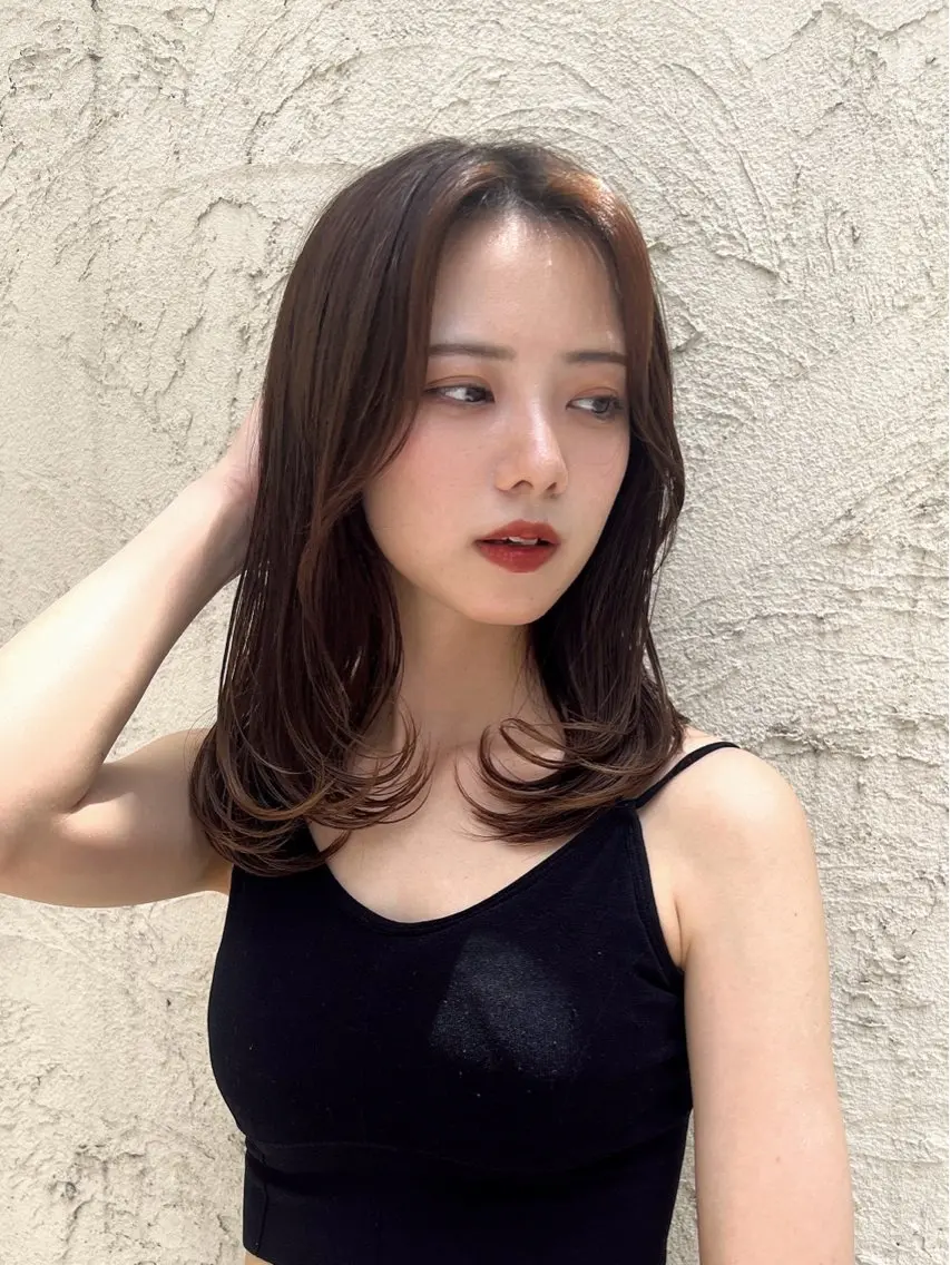 セミロング カラー カット ヘアカラー トリートメント 💎韓国レイヤー/ 髪質改善💎武村侑哉のヘアスタイル
