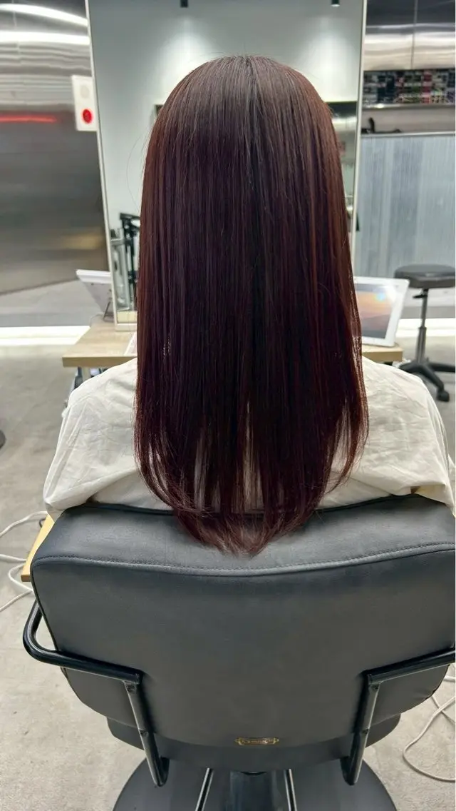 ロング カラー ヘアカラー トリートメント himari💜 暖色/レイヤーカットのヘアスタイル