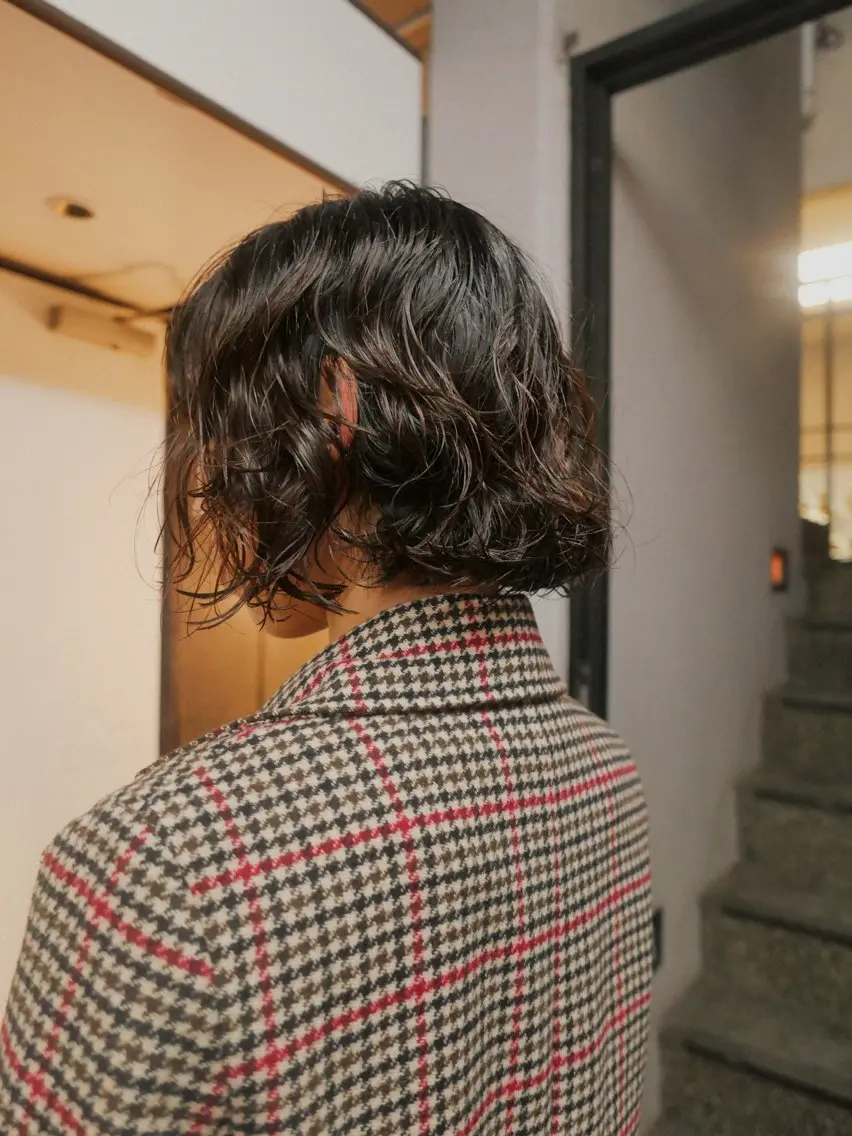 ショート カラー パーマ ボブ トリートメント ニュアンスパーマ カット ヘアカラー パーマ トリートメント 🌿ボブ パーマ高橋啓太🌿のヘアスタイル