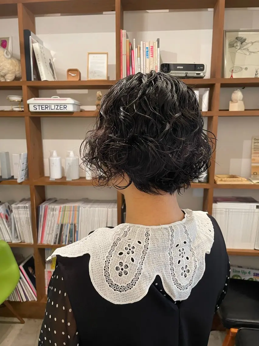 ショート パーマ カットモデル募集 西川二葉のヘアスタイル
