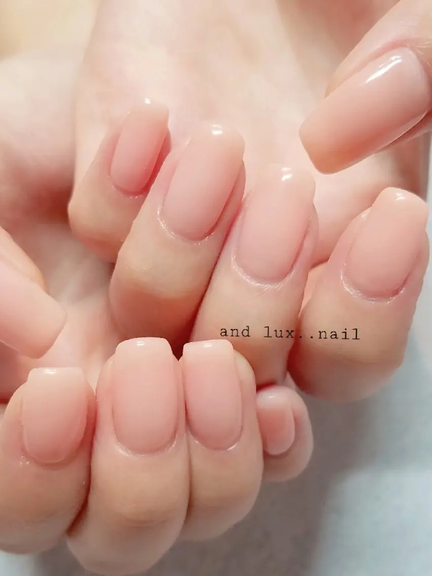 他店オフ込【ワンカラー/ラメグラ nail】ちゅるん/オフィス/美爪ネイル/パラジェル変更可の写真