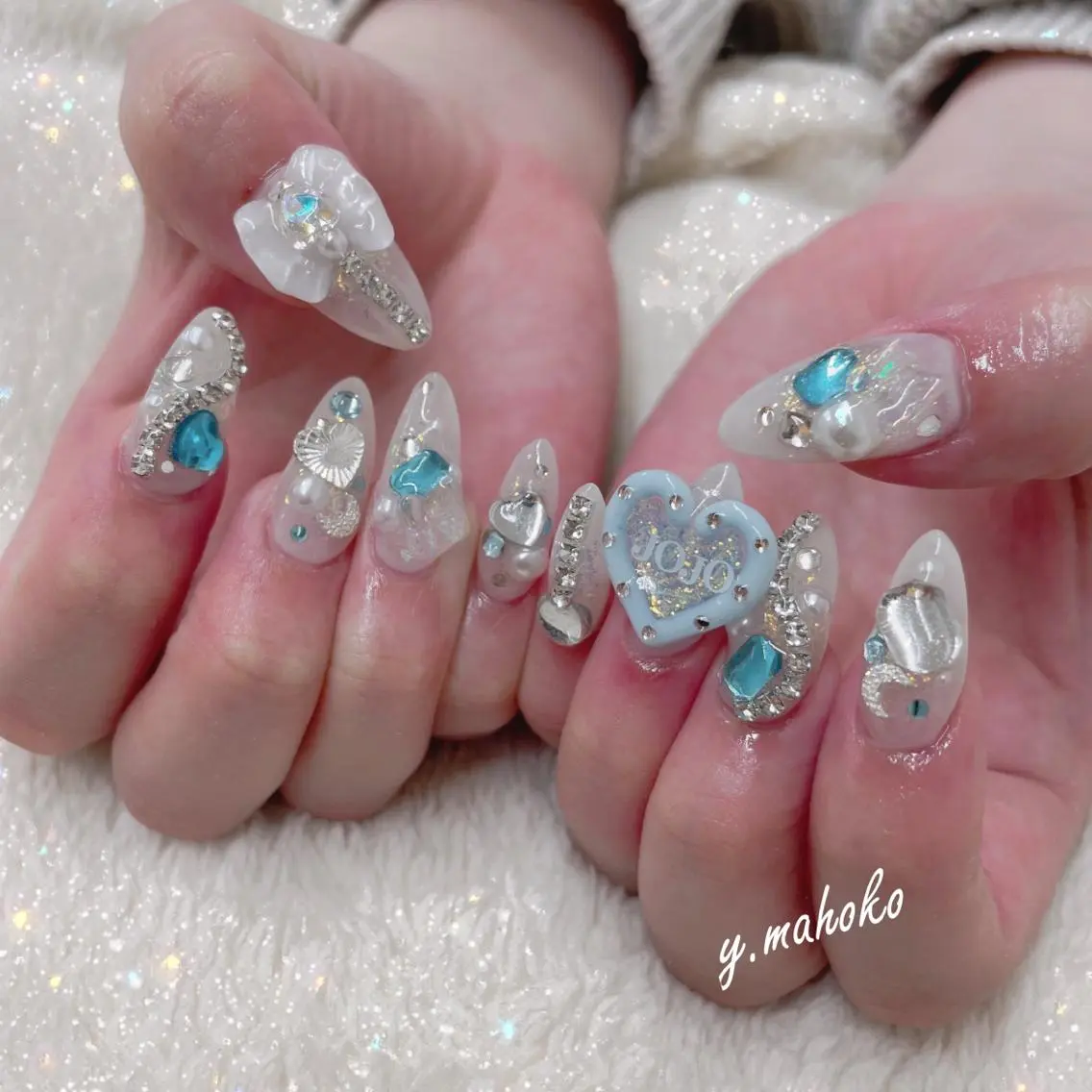 ネイル ハンドネイル パラジェル有/ 長さだし/mahoのネイルデザイン
