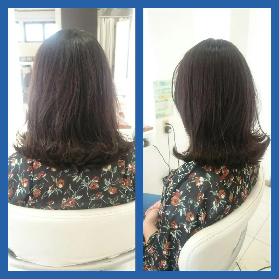 セミロング 外ハネヘア キンジョウ エナミのヘアスタイル