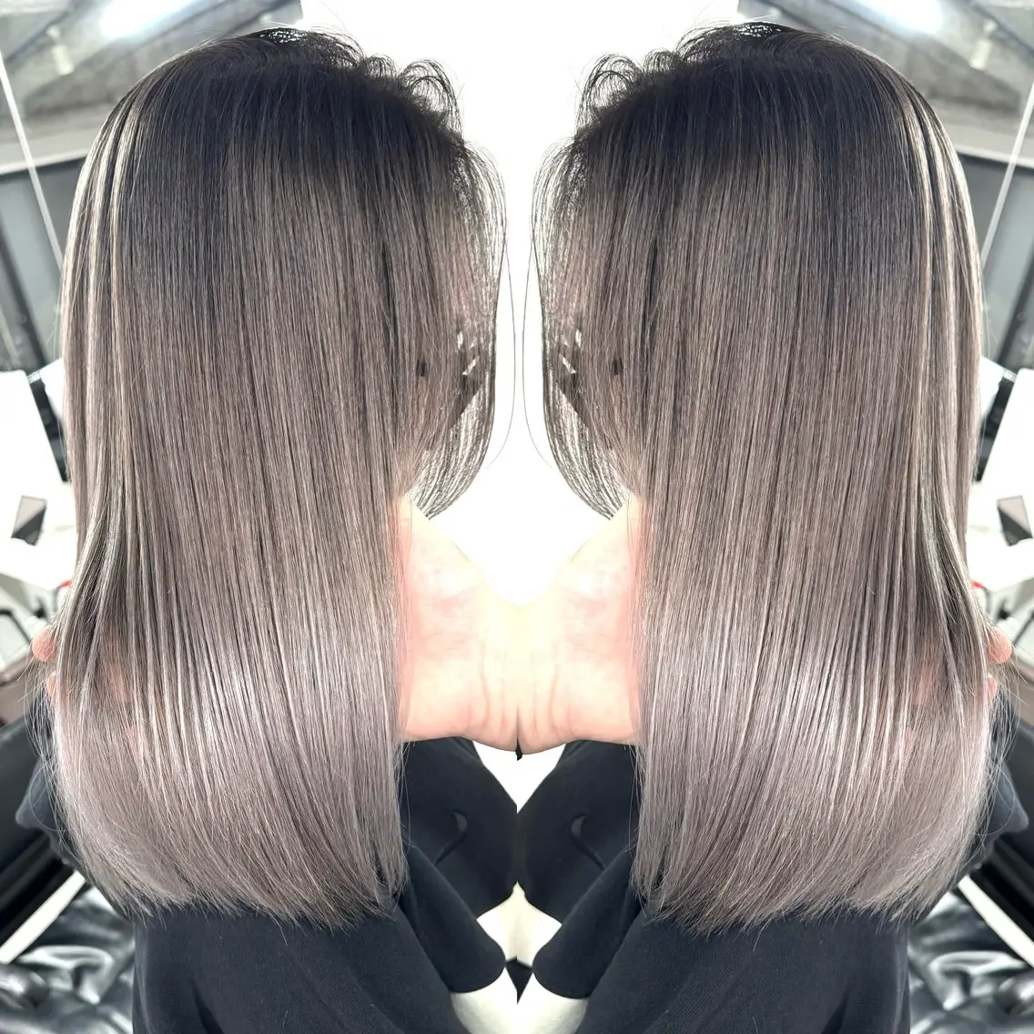 ミディアム バレイヤージュ ボブ🌈ナツヤのヘアスタイル
