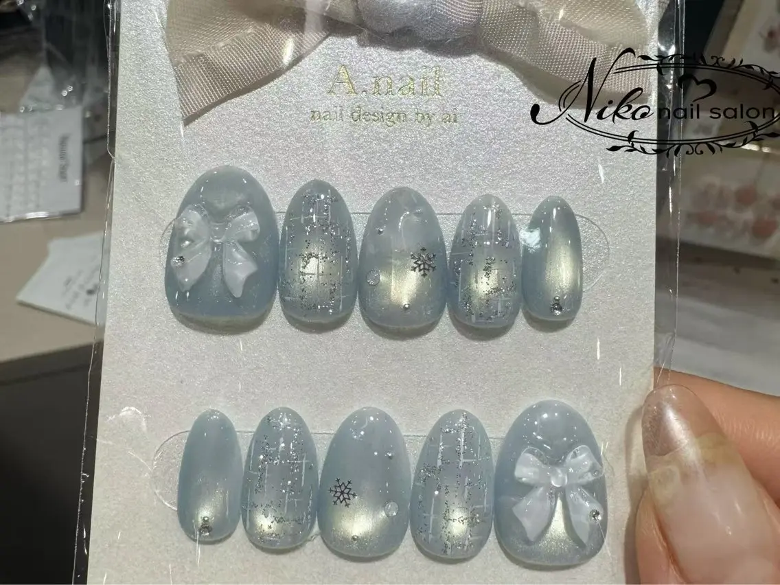 ネイル チークネイル フットネイル フレンチネイル ジェルネイル ガラスフレンチ Nikosalon rikoのネイルデザイン