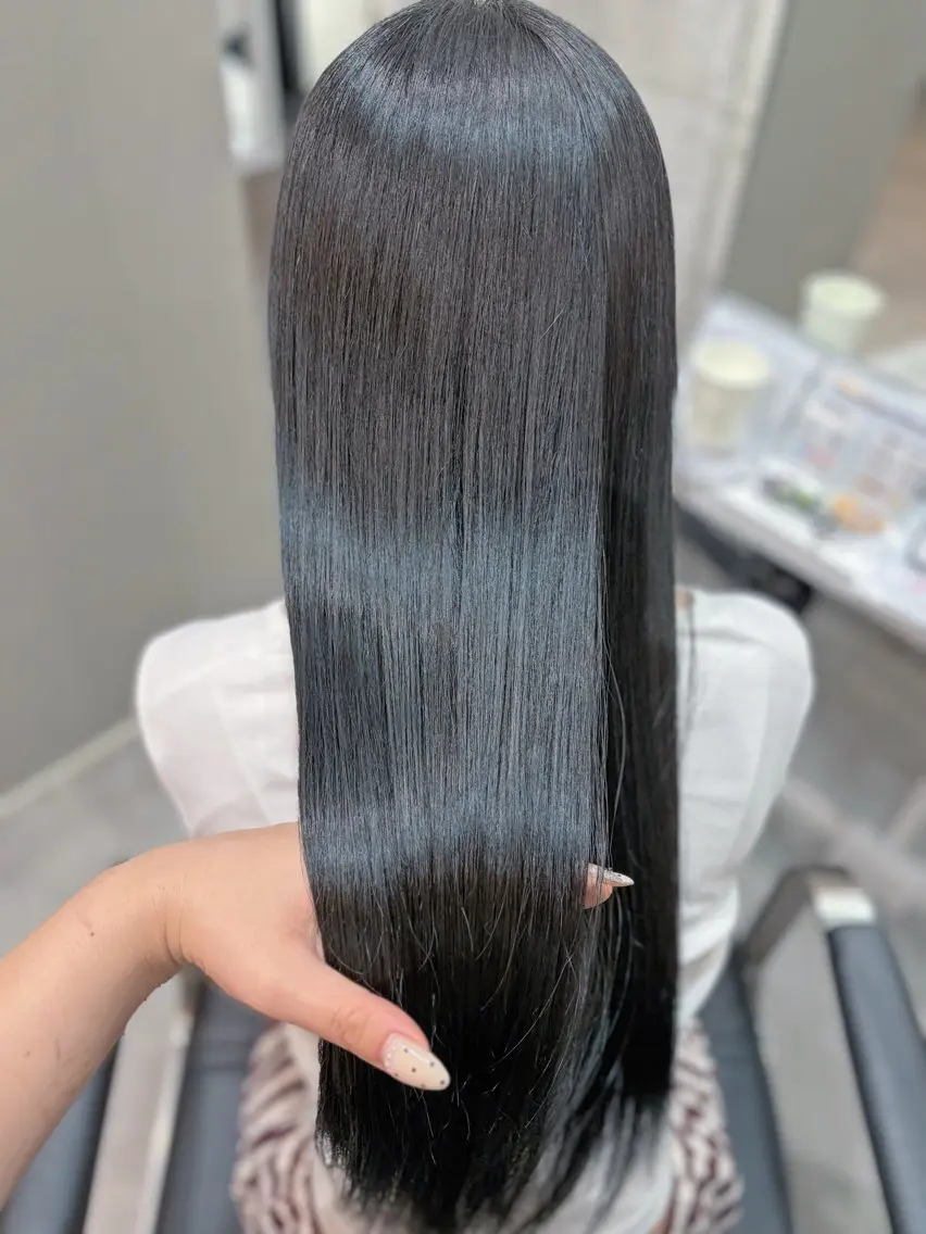 ロング 髪質改善 縮毛矯正 marshu ふうかのヘアスタイル