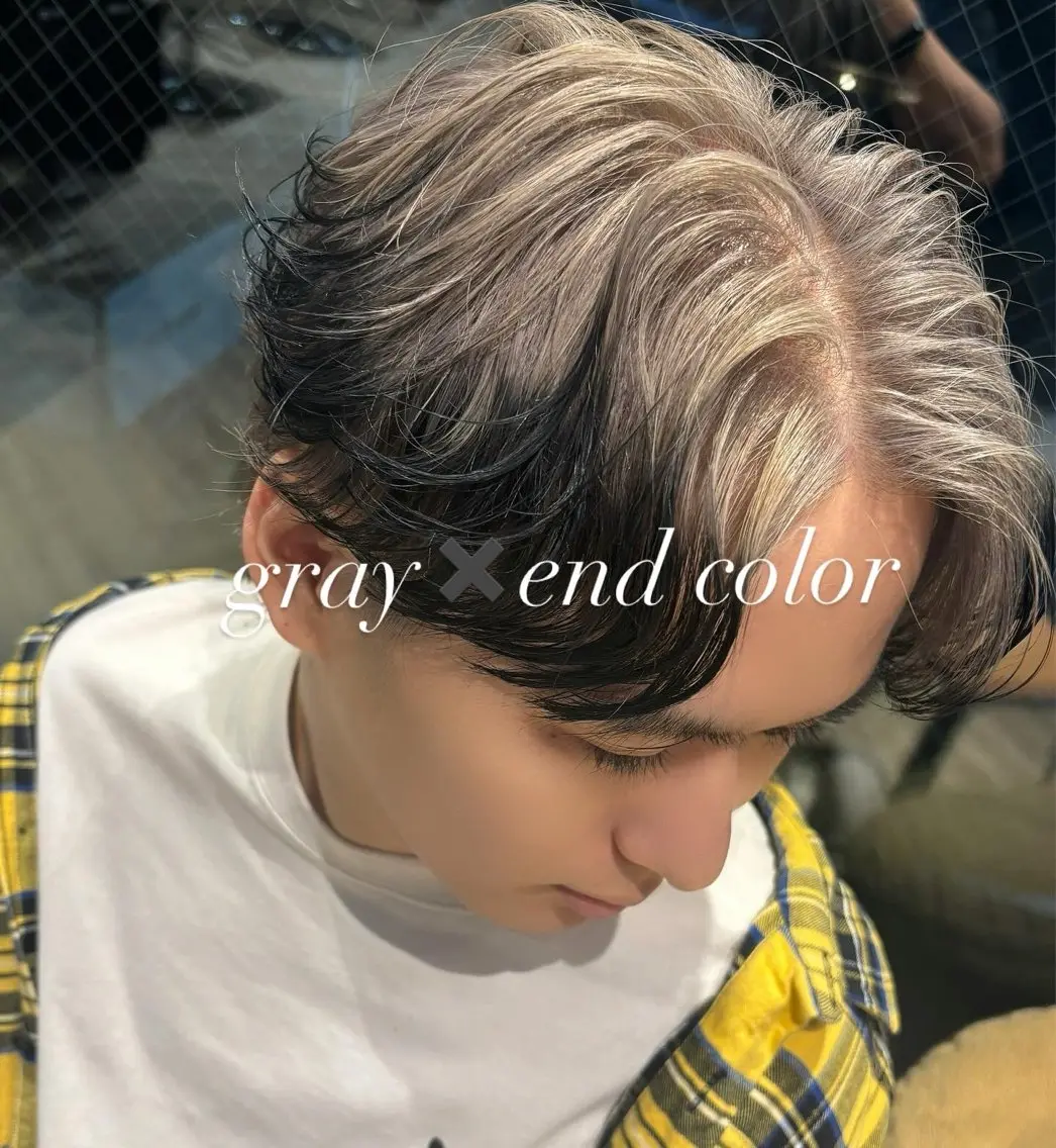カラー メンズ ヘアカラー トリートメント 山中 あるのヘアスタイル